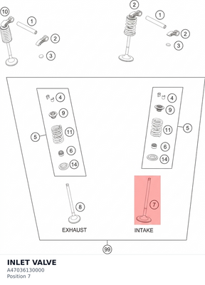 Diagram preview: INLET VALVE (A47036130000)
