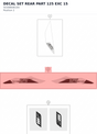 Diagram preview: DECAL SET REAR PART 125 EXC 15 (50308698100)
