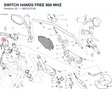 SWITCH HANDS FREE 868 MHZ 38510751B diagram position