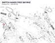 SWITCH HANDS FREE 868 MHZ 38510811B diagram position