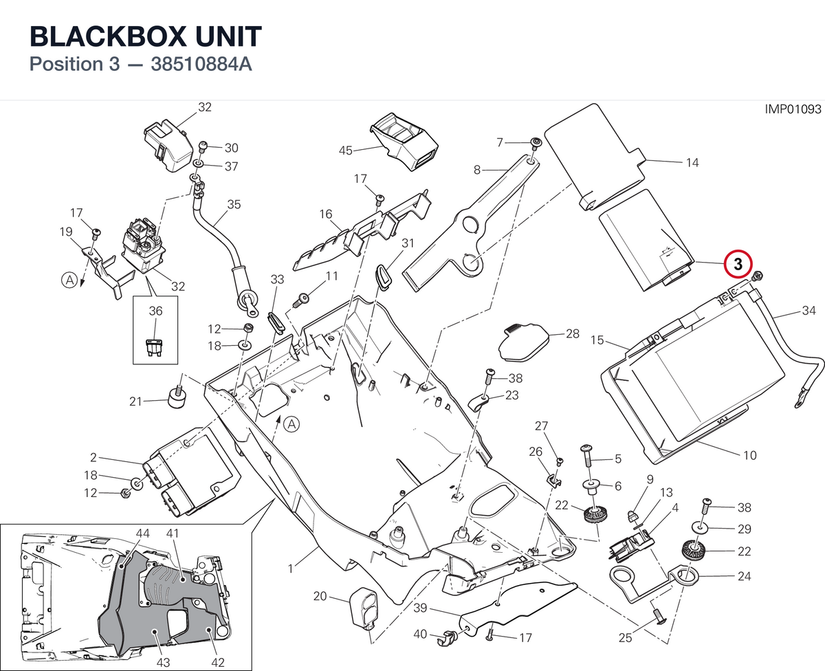 BLACKBOX UNIT 38510884A diagram position