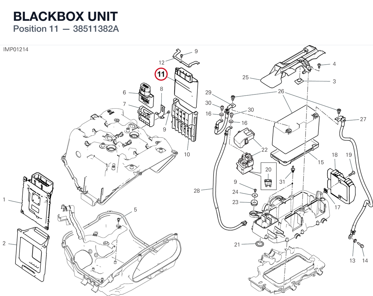BLACKBOX UNIT 38511382A diagram position