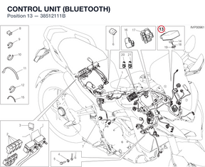 CONTROL UNIT (BLUETOOTH) 38512111B diagram position