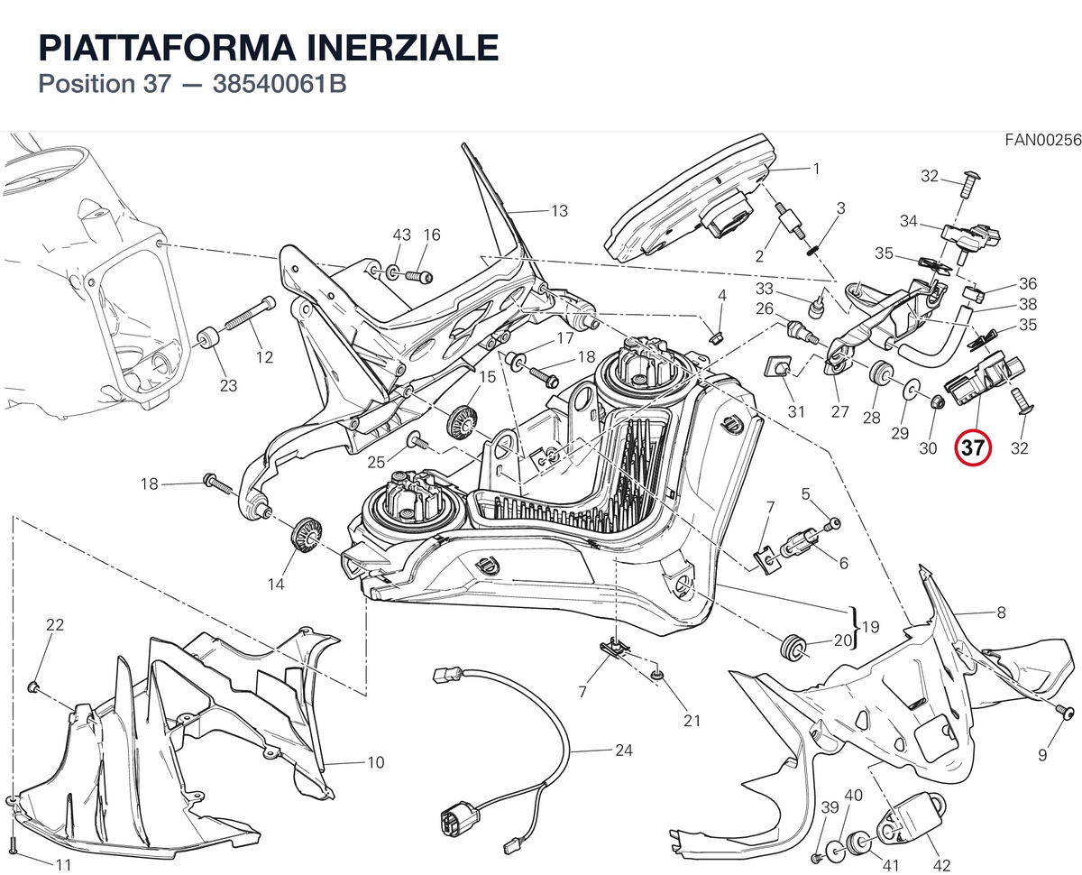 PIATTAFORMA INERZIALE 38540061B diagram position