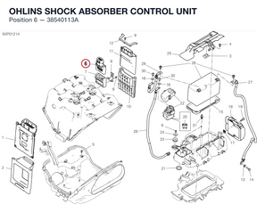 OHLINS SHOCK ABSORBER CONTROL UNIT 38540113A diagram position