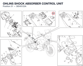 OHLINS SHOCK ABSORBER CONTROL UNIT 38540123A diagram position
