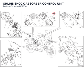 OHLINS SHOCK ABSORBER CONTROL UNIT 38540263A diagram position