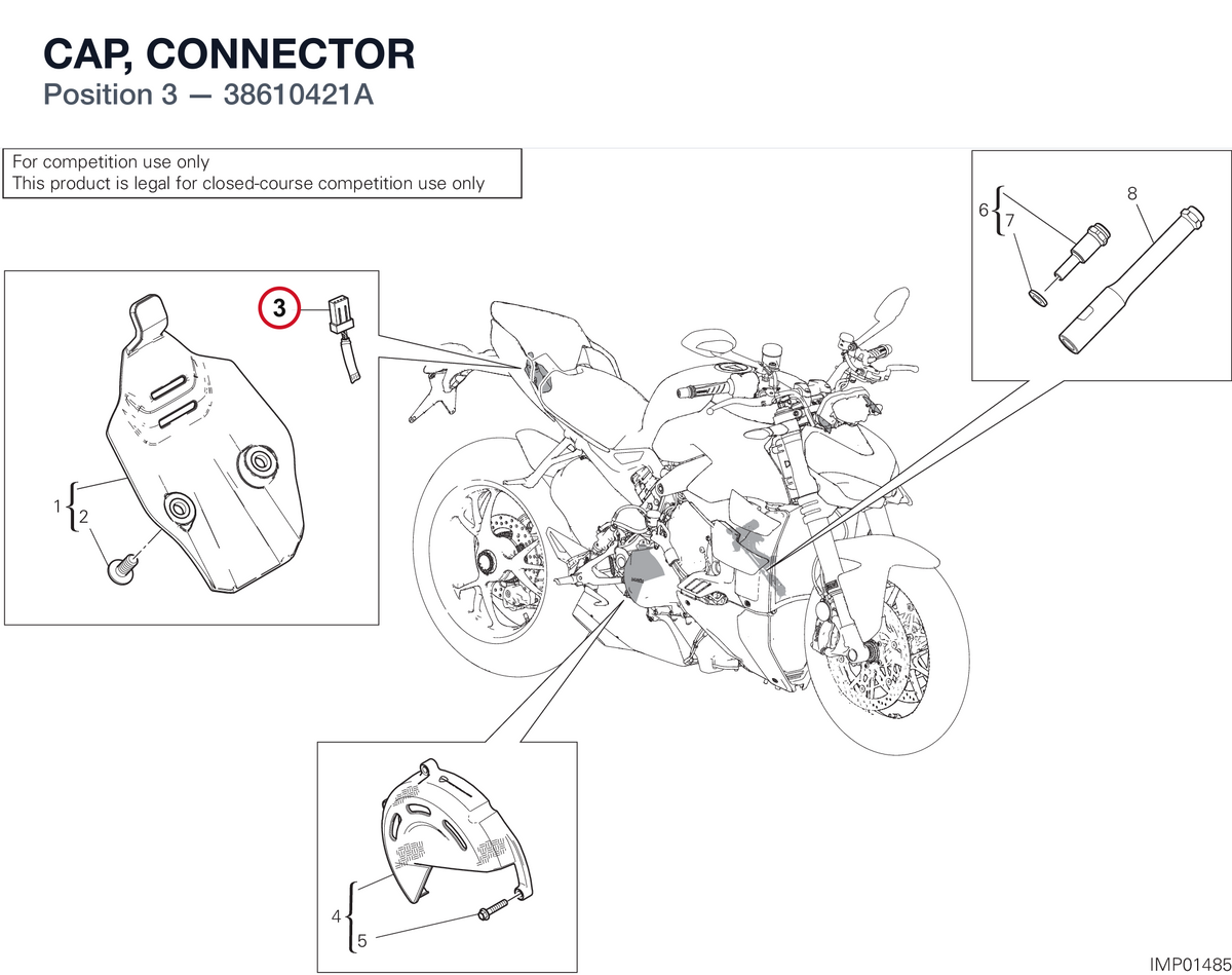 CAP, CONNECTOR 38610421A diagram position