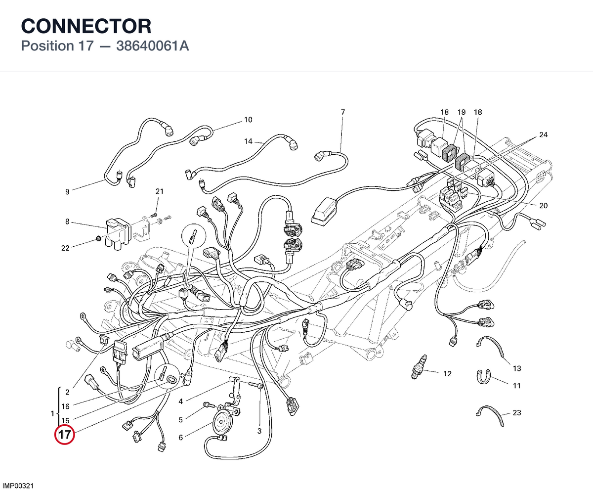 CONNECTOR 38640061A diagram position
