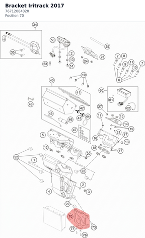 Diagram preview: Bracket Iritrack 2017 (76712084020)