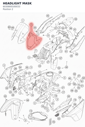 Diagram preview: HEADLIGHT MASK (6030800100033)
