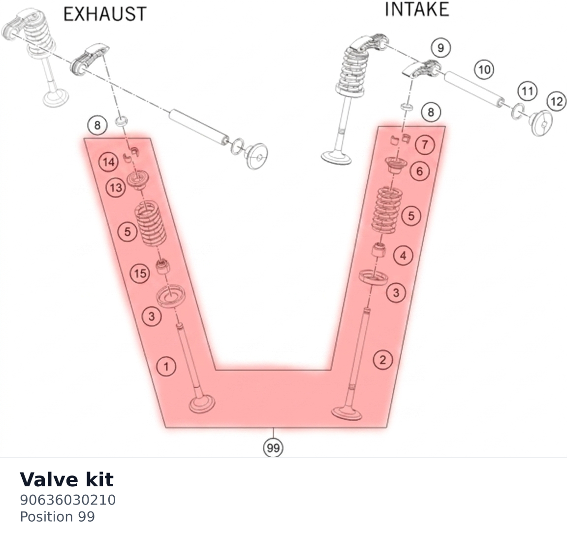 Diagram preview: Valve kit (90636030210)