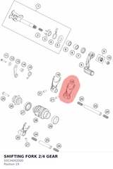 Diagram preview: SHIFTING FORK 2/4 GEAR (50534002000)