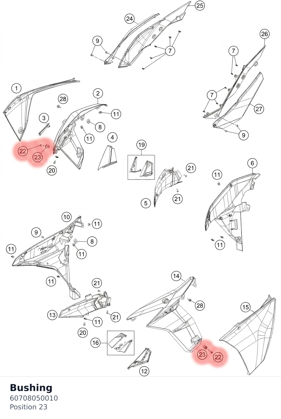 Diagram preview: Bushing (60708050010)