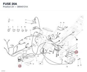 FUSE 20A 38940131A diagram position