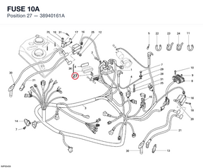 FUSE 10A 38940161A diagram position