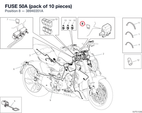 FUSE 50A (pack of 10 pieces) 38940351A diagram position