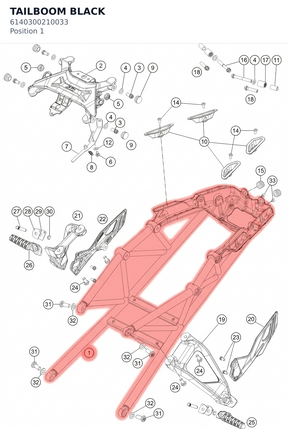 Diagram preview: TAILBOOM BLACK (6140300210033)