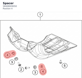 Diagram preview: Spacer (58408009050)