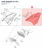 Diagram preview: SIDE FAIRING LH CPL. (9050805004433)
