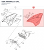 Diagram preview: SIDE FAIRING LH CPL. (9050805004433)