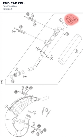 Diagram preview: END CAP CPL. (50305083260)