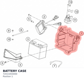 Diagram preview: BATTERY CASE (72011054000)