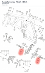 Diagram preview: ISA collar screw M8x25 ISA45 (0035080256S)