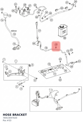 Diagram preview: HOSE BRACKET (76913047020)