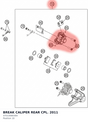 Diagram preview: BREAK CALIPER REAR CPL. 2011 (47013080300)