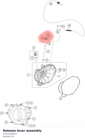 Diagram preview: Release lever assembly (63532048233)