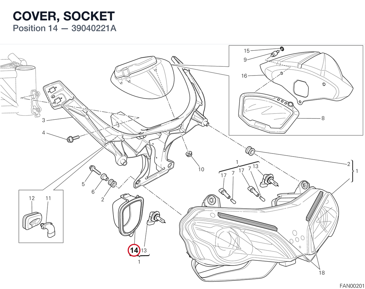 COVER, SOCKET 39040221A diagram position