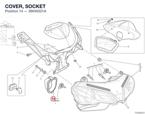 COVER, SOCKET 39040221A diagram position
