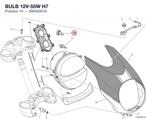 BULB 12V-55W H7 39040301A diagram position