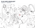 PLUG ASSY HEADLIGHT 39040331A diagram position