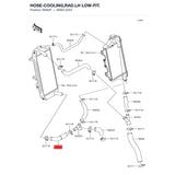 Kawasaki OEM – HOSE-COOLING,RAD.LH L product image