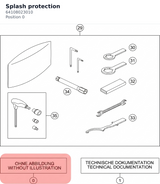 Diagram preview: Splash protection (64108023010)