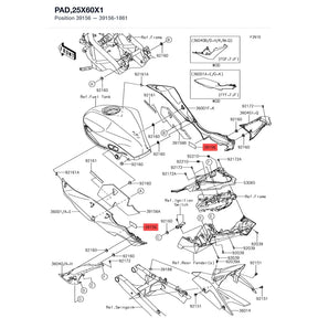 Kawasaki OEM – PAD,25X60X1 product image