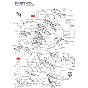 Kawasaki OEM – PAD,SIDE COWL. product image