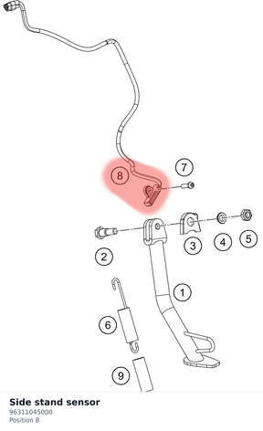 Diagram preview: Side stand sensor (96311045000)