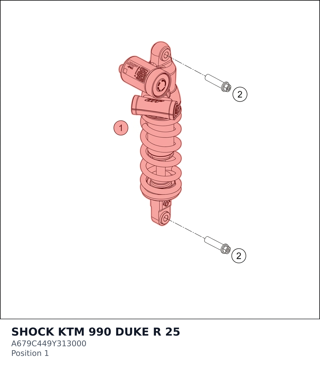 Diagram preview: SHOCK KTM 990 DUKE R 25 (A679C449Y313000)