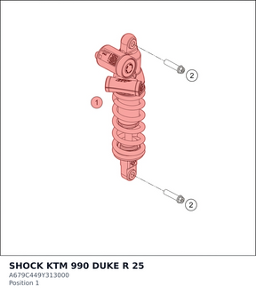 Diagram preview: SHOCK KTM 990 DUKE R 25 (A679C449Y313000)