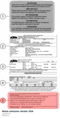 Diagram preview: Noise emission sticker USA (LI22-619-13)