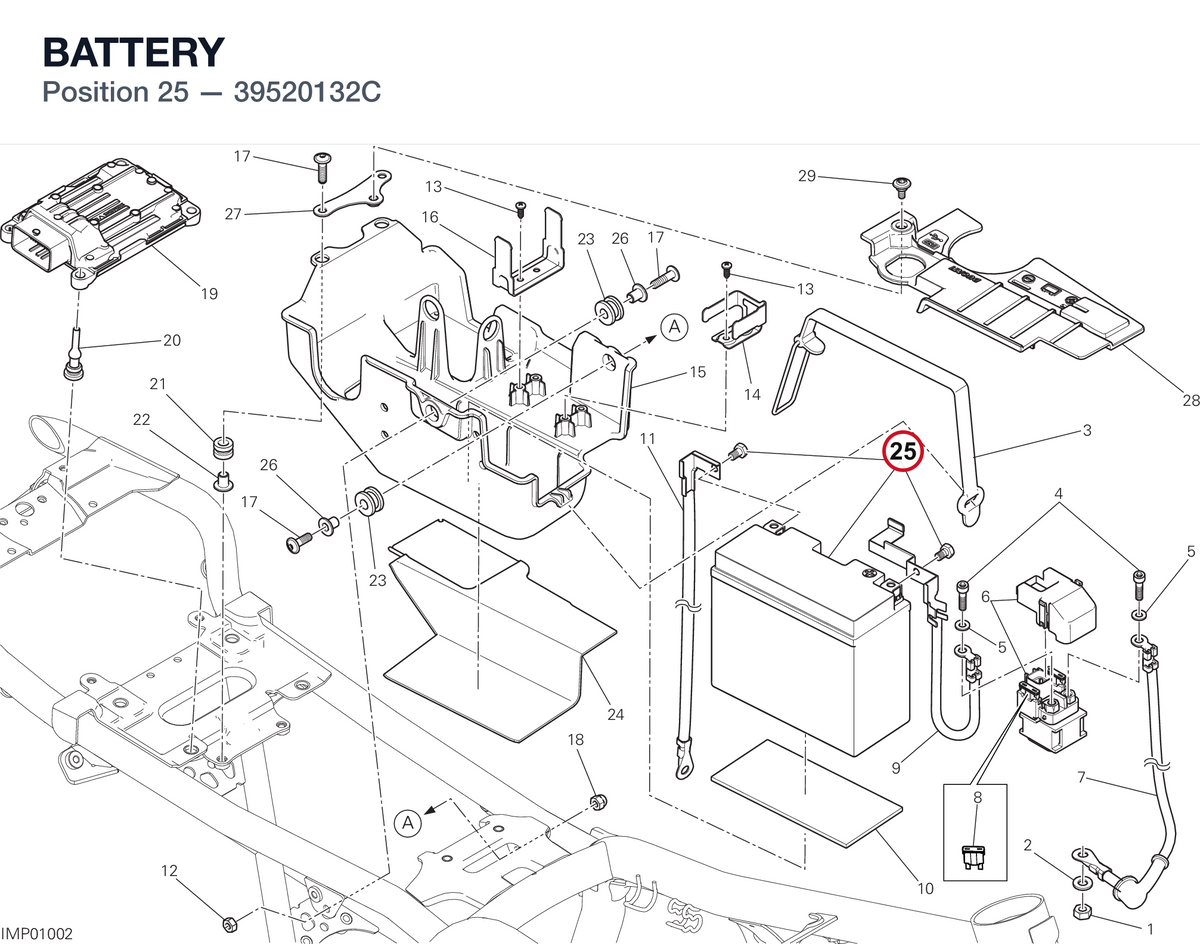BATTERY 39520132C diagram position