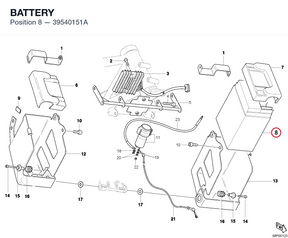 BATTERY 39540151A diagram position