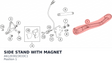 Diagram preview: SIDE STAND WITH MAGNET (A61203023033C1)