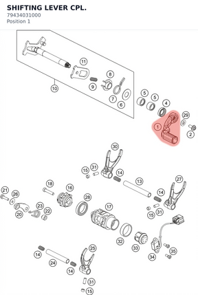 Diagram preview: SHIFTING LEVER CPL. (79434031000)