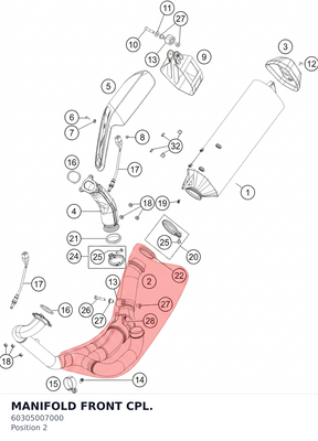 Diagram preview: MANIFOLD FRONT CPL. (60305007000)