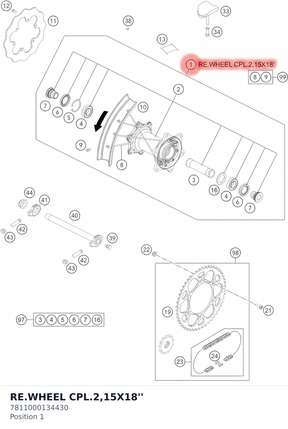 Diagram preview: RE.WHEEL CPL.2,15X18'' (7811000134430)