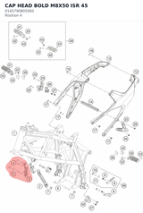 Diagram preview: CAP HEAD BOLD M8X50 ISR 45 (014579080506S)